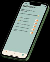 Customisable notifications in the application